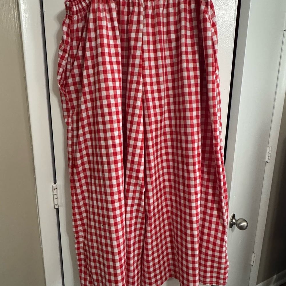 Nettle Studios Red and White Gingham Pants